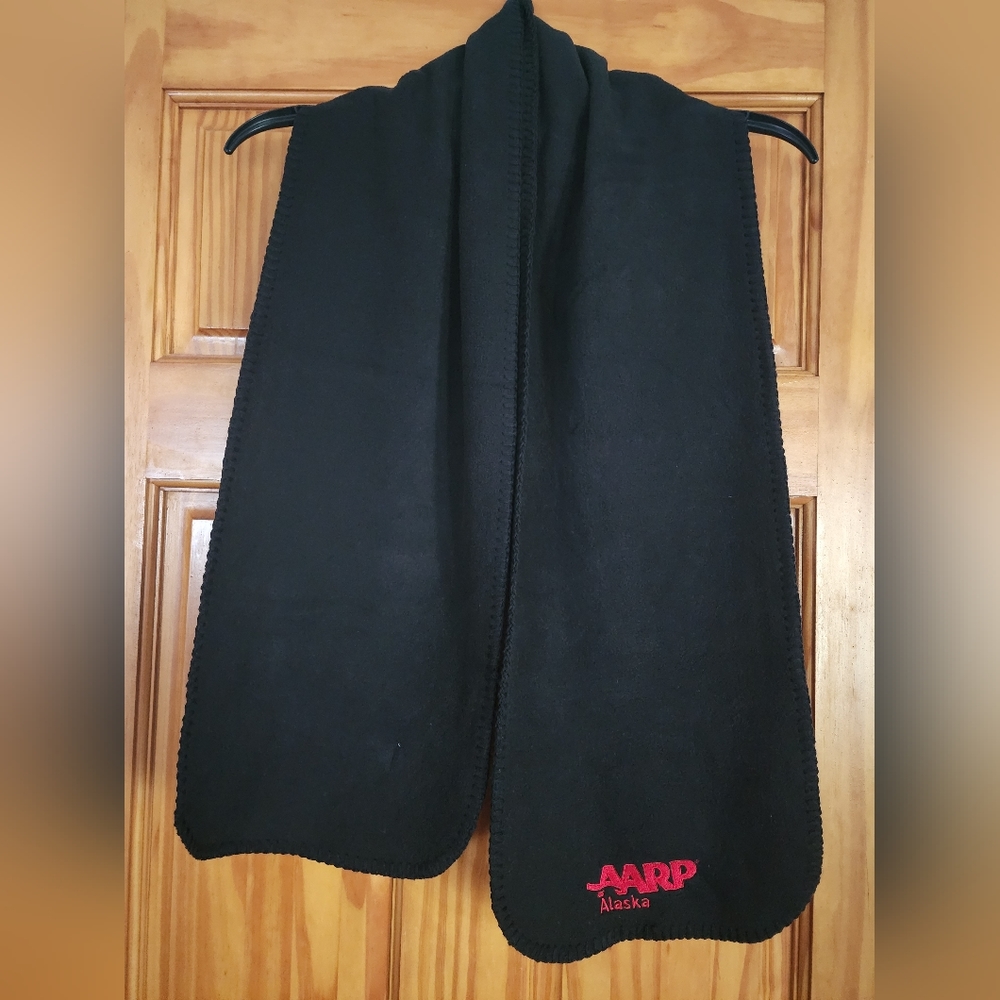 Scarf AARP Alaska Black & Red Logo 58"L x 10"W Port Authority